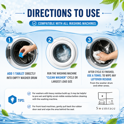 🔥Active Washer Cleaner Tablets – Powerful Deep Clean Without Harsh Chemicals, Safe for Families & Pets