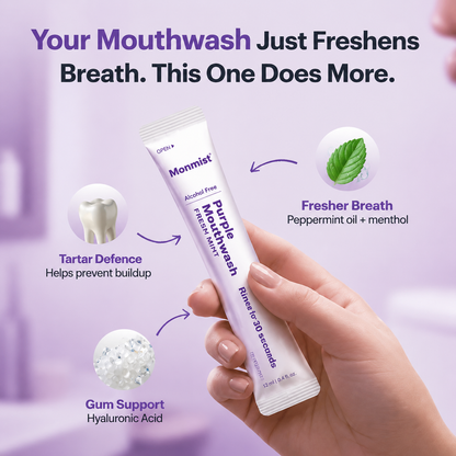👍  20 Portable Mouthwash Sachets • Vegan • Alcohol-Free • Peroxide-Free