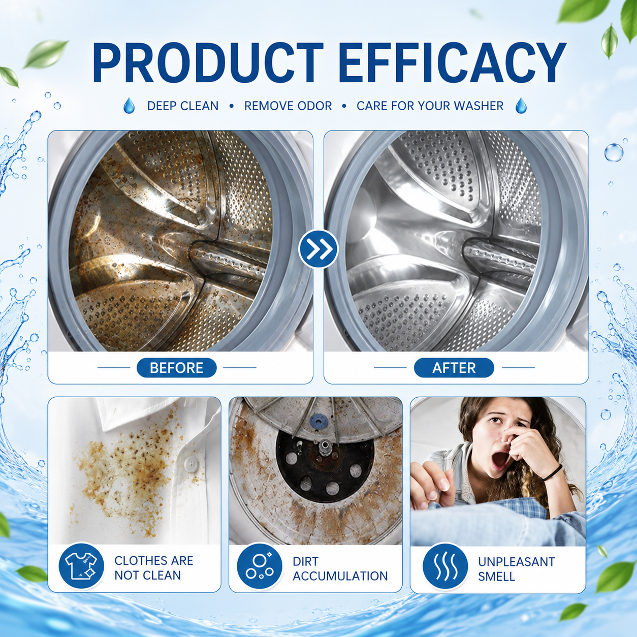🔥Active Washer Cleaner Tablets – Powerful Deep Clean Without Harsh Chemicals, Safe for Families & Pets
