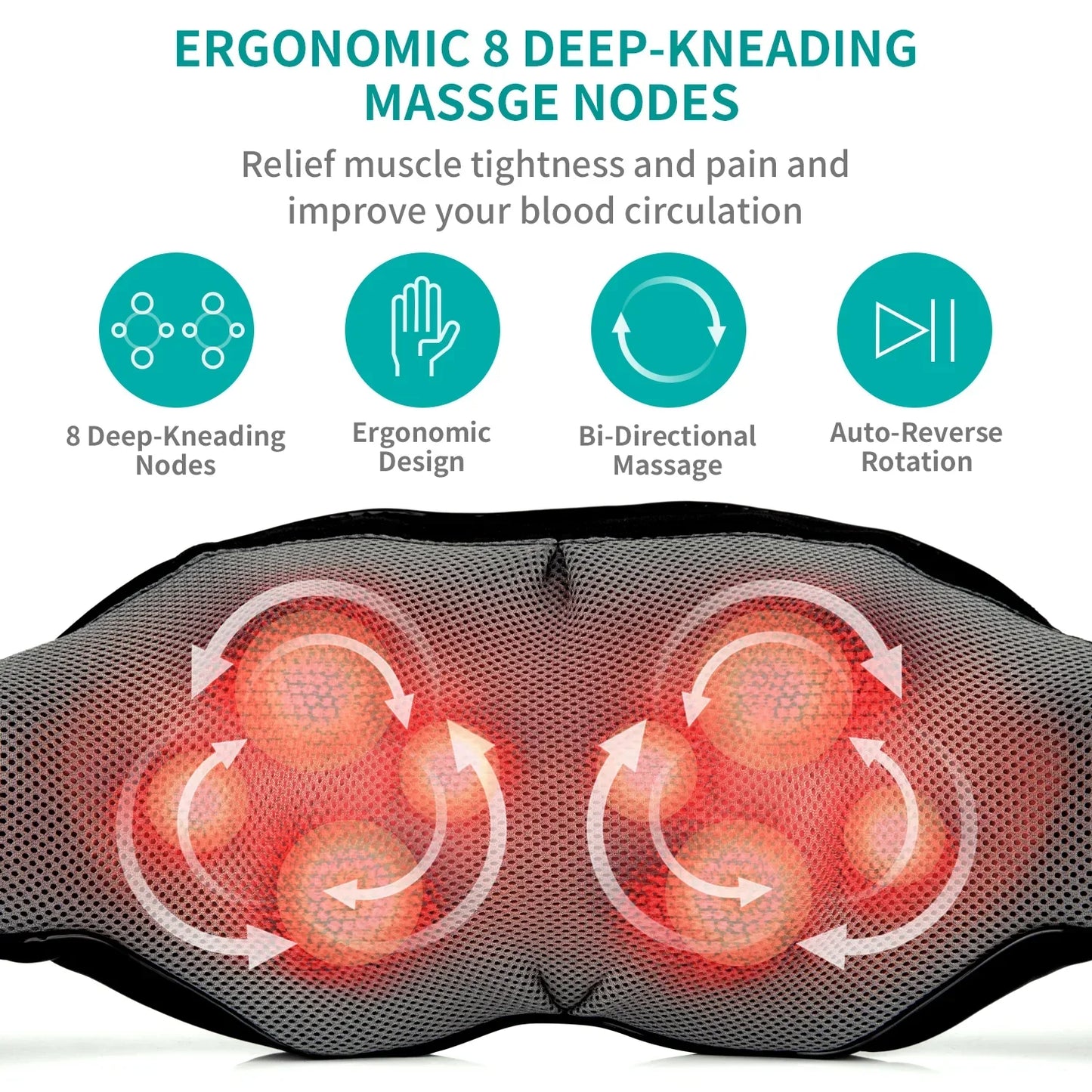 Professional Heated Shiatsu Neck Massager